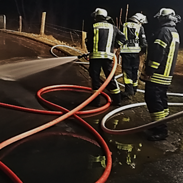 Einsatzbericht: Güllespur zwischen Tann und Wendershausen