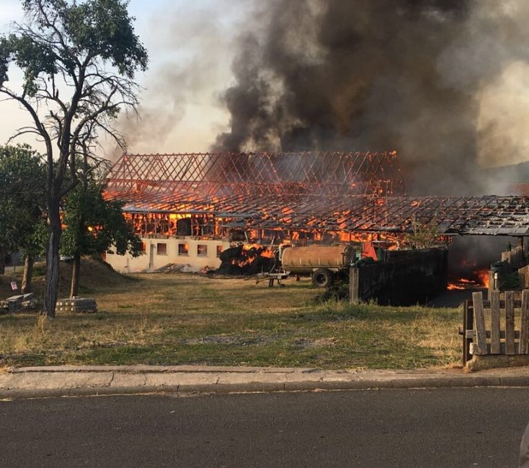 Einsatzbericht: Brand eines landwirtschaftlichen Anwesens in Neuswarts